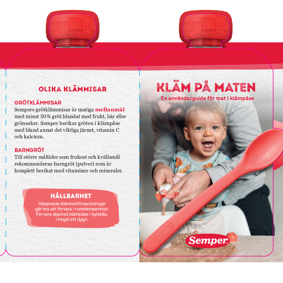 Folder "Kläm på maten" från Semper